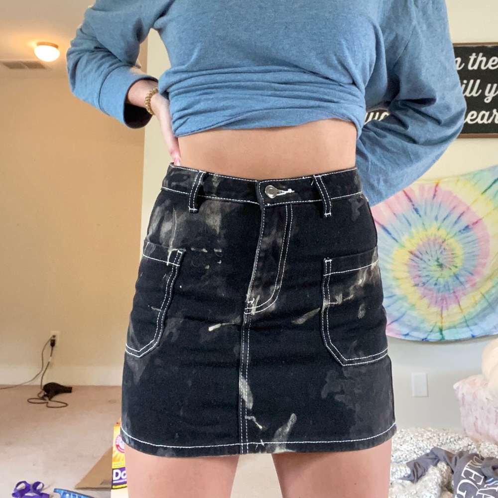 bleach dye skirt